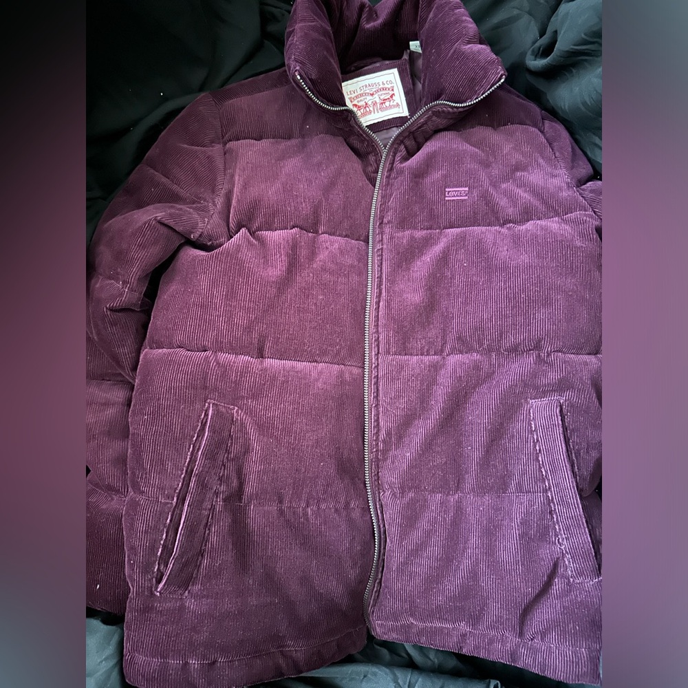 Levi’s Burgundy Corduroy Puffer Jacket